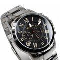 Buy Fossil Men's Chronograph Silver Stainless Steel Black Dial 44mm Watch FS4994 in Pakistan