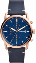 Buy The Commuter Chronograph Blue Dial Navy Leather Watch For Men in Pakistan