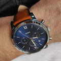 Buy Fossil Men's Quartz Leather Strap Blue Dial 44mm Watch FS5791 in Pakistan