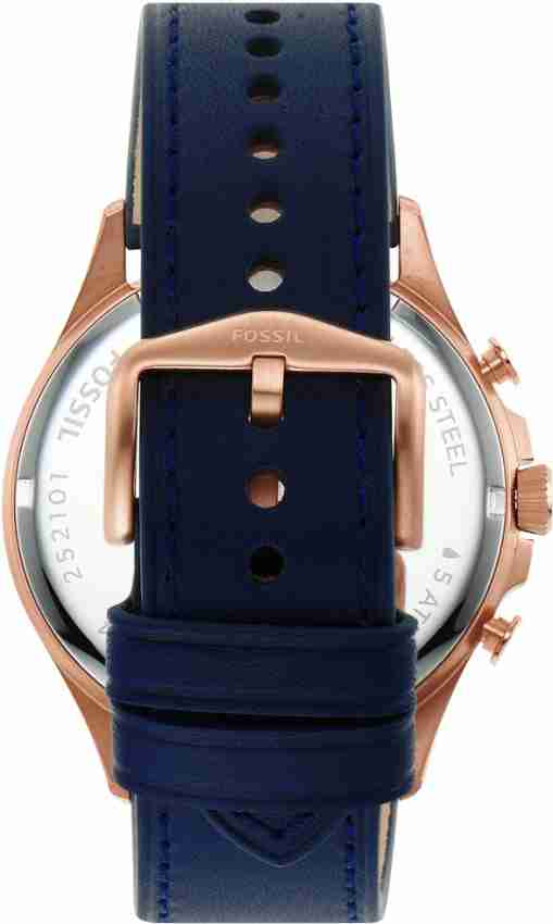 Buy Men's Chronograph Quartz Forrester Blue Leather Strap Blue Dial 46Mm Watch in Pakistan