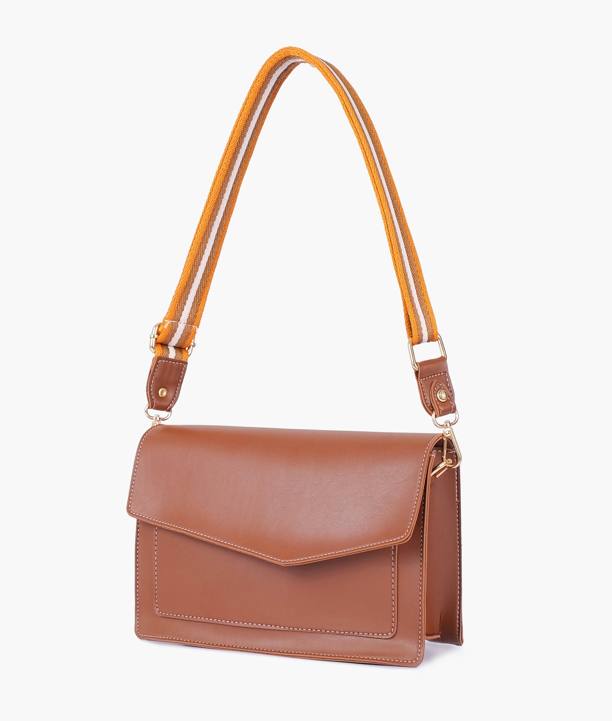 Buy Brown Half Flap Cross Body Bag - Sienna in Pakistan