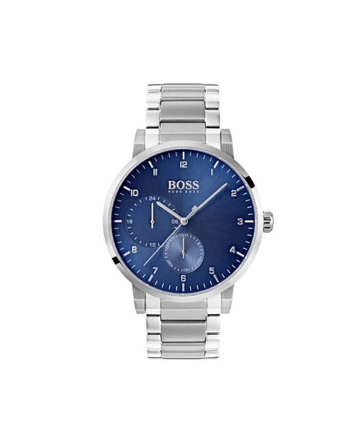 Buy Hugo Boss Mens Chronograph Quartz Oxygen Silver Stainless Steel Blue Dial 42mm Watch - 1513597 in Pakistan