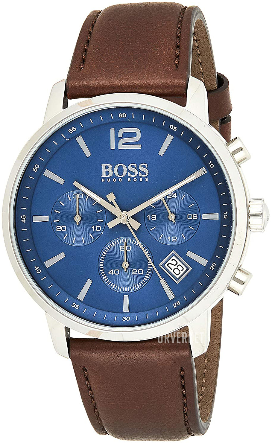 Buy Hugo Boss Mens Quartz Brown Leather Strap Blue Dial 42mm Watch - 1513606 in Pakistan