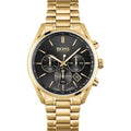 Buy Hugo Boss Mens Chronograph Champion Gold Stainless Steel Black Dial 44mm Watch - 1513848 in Pakistan