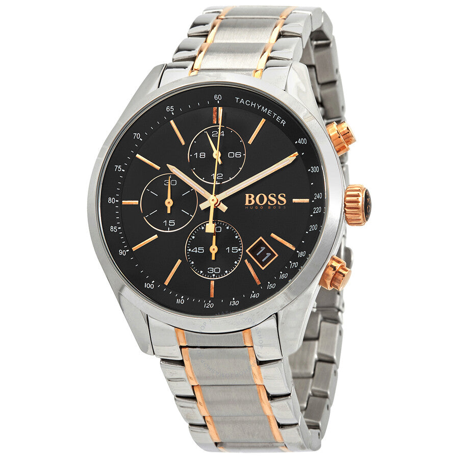 Buy Hugo Boss Mens Chronograph Quartz Grand Prix Stainless Steel Black Dial 44mm Watch - 1513473 in Pakistan