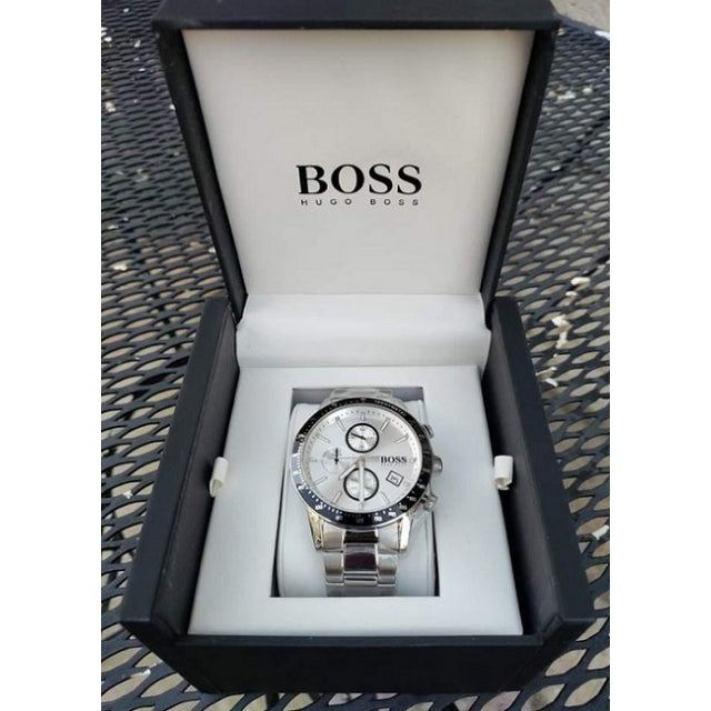 Buy Hugo Boss Mens Chronograph Quartz Rafale Stainless Steel Silver Dial Watch - 1513511 in Pakistan