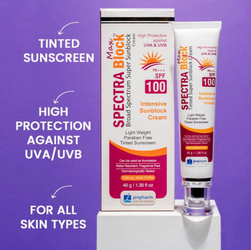 Buy JenPharm Spectrablock Max 100 Tinted Super Sunblock Cream in Pakistan