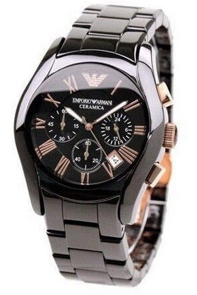 Buy Emporio Armani Men’s Chronograph Quartz Stainless Steel Black Dial 42mm Watch 1410 in Pakistan