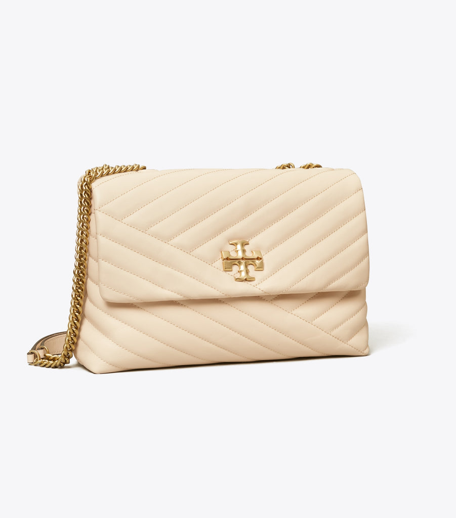 Tory+Burch+Kira+Chevron+Quilted+Ivory+Leather+Tote+B1523 for sale online