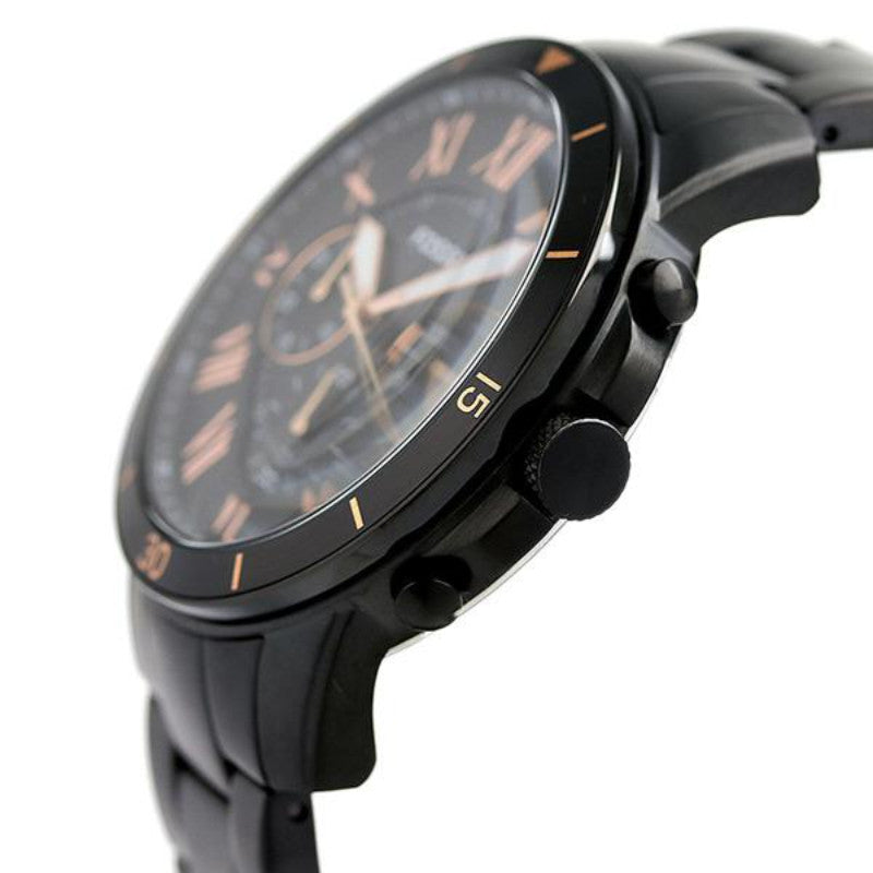 Buy Fossil Men's Chronograph Quartz Black Stainless Steel Black Dial 44mm Watch FS5374 in Pakistan