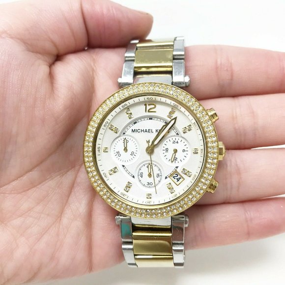 Buy Michael Kors Womens Quartz Parker White Dial Stainless Steel Two-tone Watch - Mk5626 in Pakistan