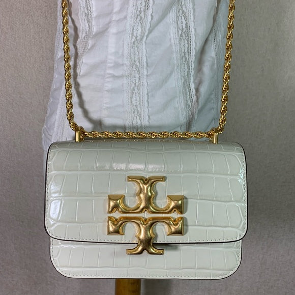 Tory Burch Wild Thistle Leather Small Eleanor Rectangular Bag 143303-500  196133408971 - Handbags - Jomashop
