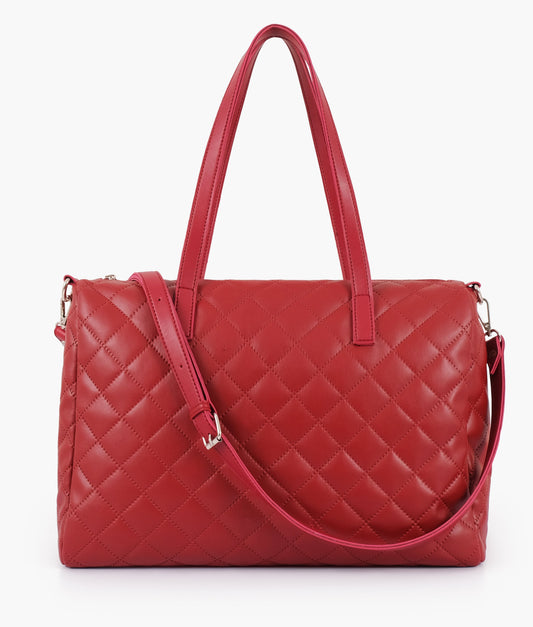Buy Maroon Quilted Carryall Tote Bag in Pakistan