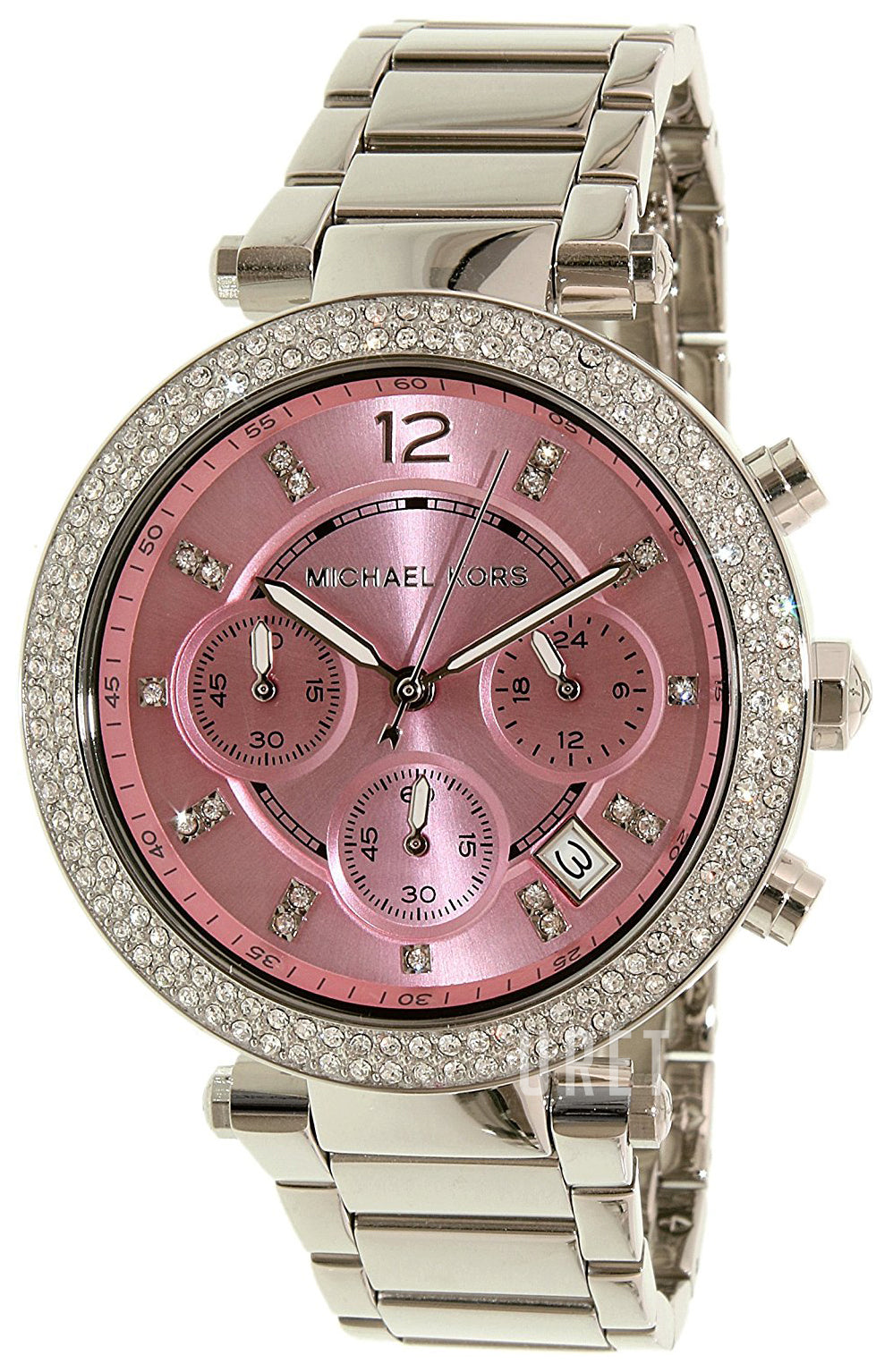 Buy Michael Kors Womens Quartz Parker Silver Stainless Steel Pink Dial 39mm Watch - Mk6105 in Pakistan