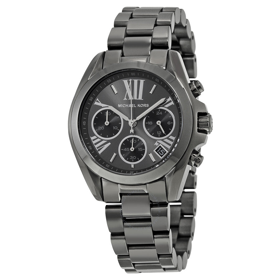 Buy Michael Kors Bradshaw Grey Dial Chronograph Gunmetal Tone Ladies Watch - Mk6249 in Pakistan