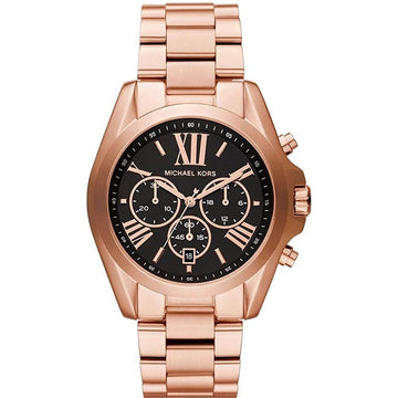 Buy Michael Kors Womens Chronograph Quartz Bradshaw Rose Gold Stainless Steel Black Dial 43mm Watch - Mk5854 in Pakistan