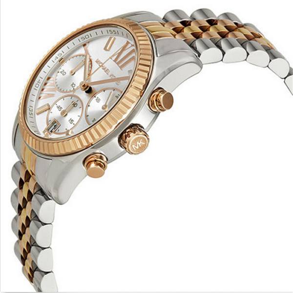 Buy Michael Kors Womens Quartz Lexington Stainless Steel Strap Silver Dial 38mm Watch - Mk5735 in Pakistan