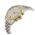 Buy Michael Kors Womens Chronograph Quartz Lexington Two-tone Stainless Steel Silver Dial 38mm Watch - Mk5955 in Pakistan