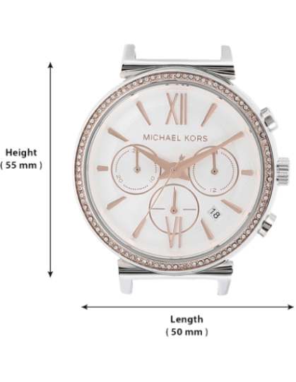 Buy Michael Kors Womens Chronograph Quartz Sofie Stainless Steel White Dial 39mm Watch - Mk6558 in Pakistan