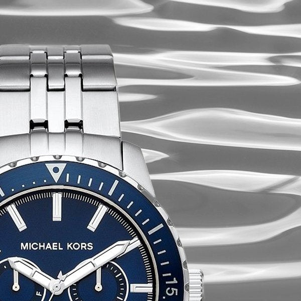 Buy Michael Kors Mens Cunninghum Multifunction Stainless Steel Blue Dial 44mm Watch - Mk7153 in Pakistan