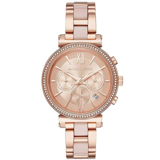 Buy Michael Kors Womens Chronograph Quartz Sofie Stainless Steel Rose Gold Dial 39mm Watch - Mk6560 in Pakistan