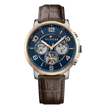 Buy Tommy Hilfiger Mens Quartz Leather Strap Blue Dial 44mm Watch - 1791290 in Pakistan