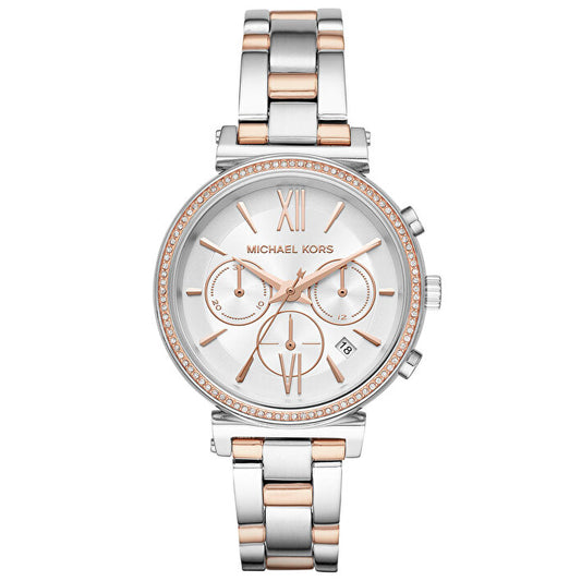 Buy Michael Kors Womens Chronograph Quartz Sofie Stainless Steel White Dial 39mm Watch - Mk6558 in Pakistan