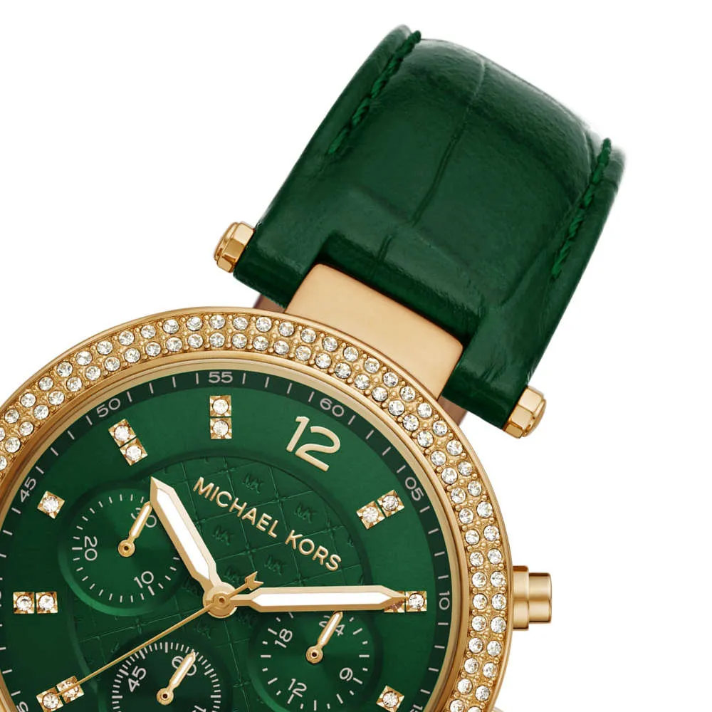 Buy Michael Kors Womens Quartz Green Leather Strap Green Dial 39mm Watch - Mk6985 in Pakistan