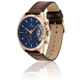 Buy Tommy Hilfiger Mens Quartz Brown Leather Strap Blue Dial 44mm Watch - 1710453 in Pakistan