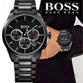 Buy Hugo Boss Mens Chronograph Quartz Onyx Stainless Steel Black Dial 46mm Watch - 1513365 in Pakistan