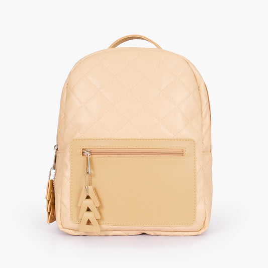 Buy Quilted Mini Backpack - Off White in Pakistan