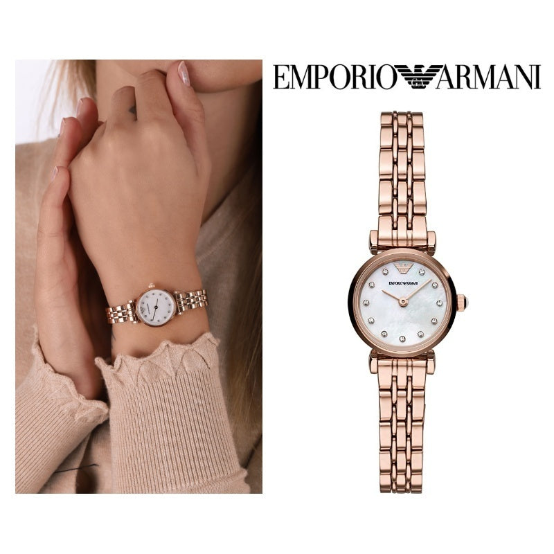 Buy Emporio Armani Womens Analog Stainless Steel Mother Of Pearl Dial 22mm Watch - Ar11203 in Pakistan