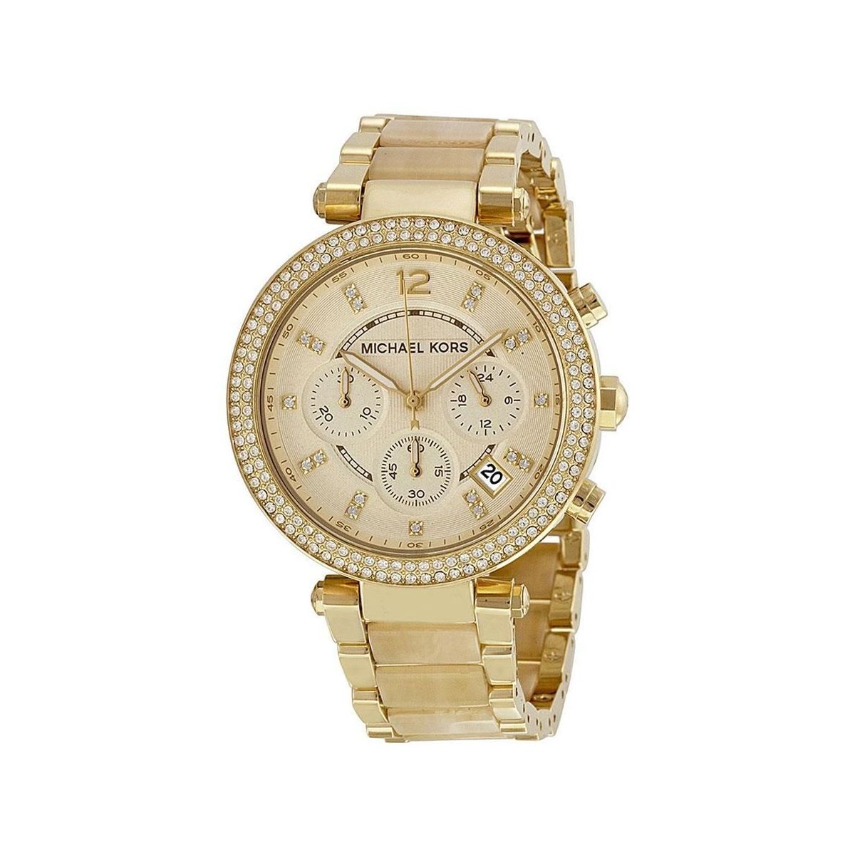 Buy Michael Kors Womens Quartz Parker Gold Stainless Steel White Dial 38mm Watch - Mk5780 in Pakistan