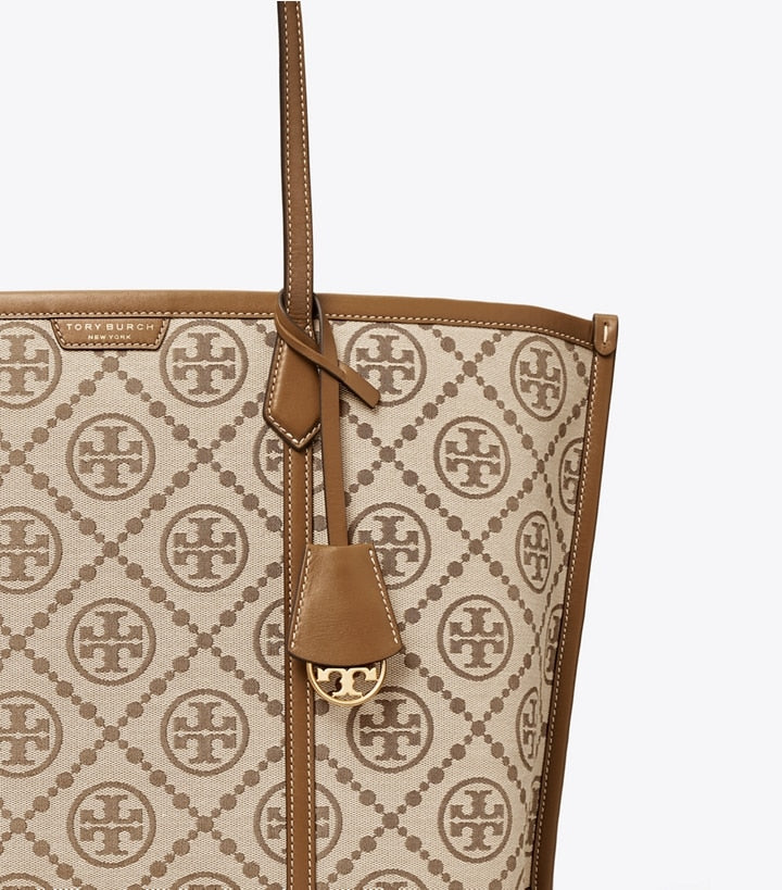 Tory Burch Perry T Monogram Triple-Compartment Tote
