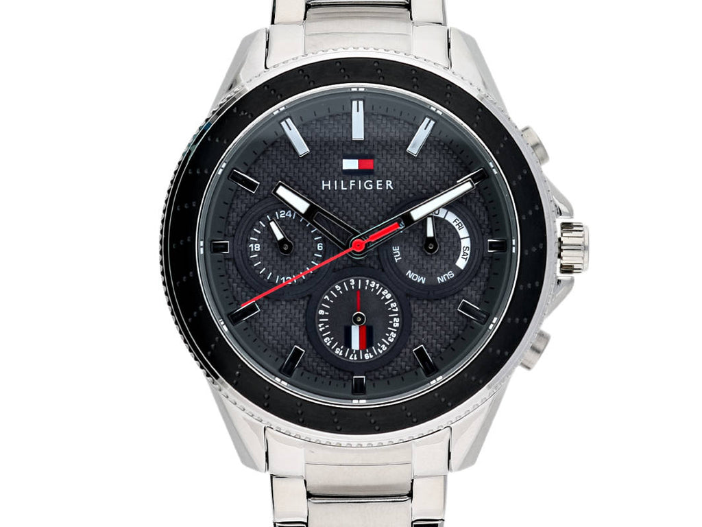 Buy Tommy Hilfiger Mens Quartz Silver Stainless Steel Grey Dial 45mm Watch - 1791857 in Pakistan