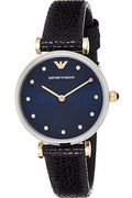 Buy Emporio Armani Women’s Quartz Leather Strap Blue Dial 33mm Watch AR1989 in Pakistan
