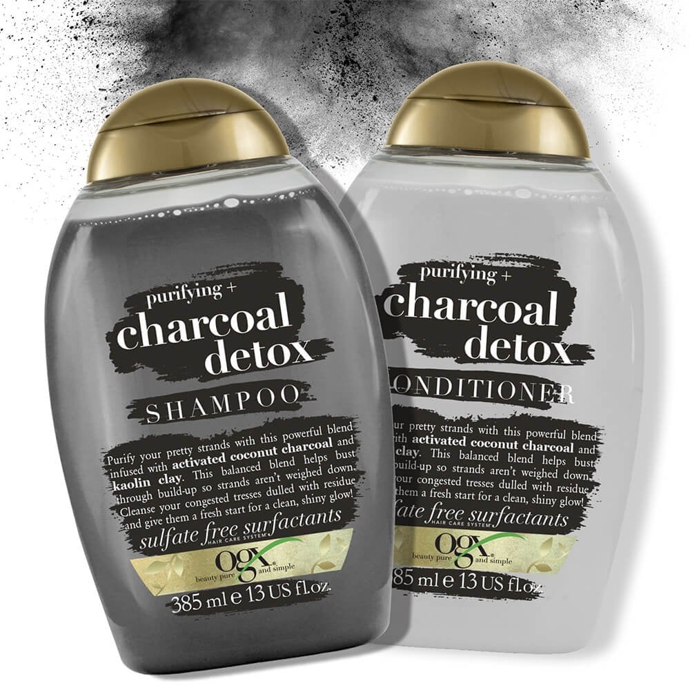 Buy OGX Purifying + Charcoal Detox Shampoo - 385ml in Pakistan