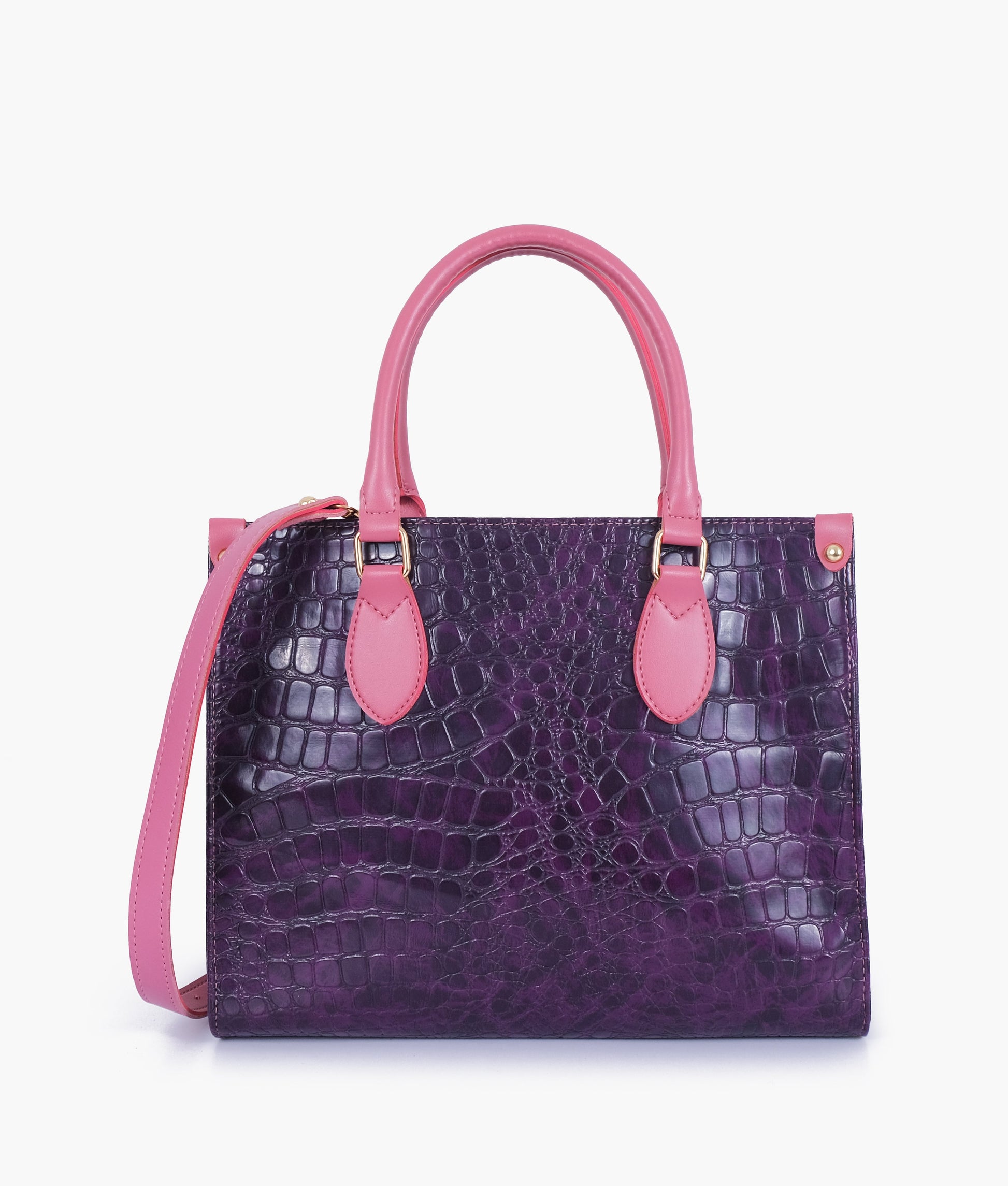 Buy Purple On The Go Crocodile Handbag - Pink in Pakistan