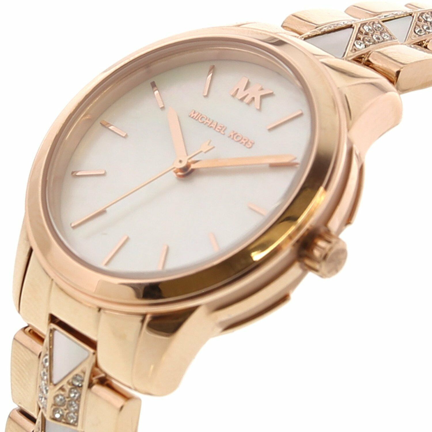 Buy Michael Kors Womens Quartz Runway Mercer Stainless Steel Mother Of Pearl Dial 38mm Watch - Mk6674 in Pakistan