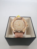 Buy Michael Kors Womens Quartz Runway Pink Silicone Strap Rose Crystal Pave Dial 40mm Watch - Mk6854 in Pakistan