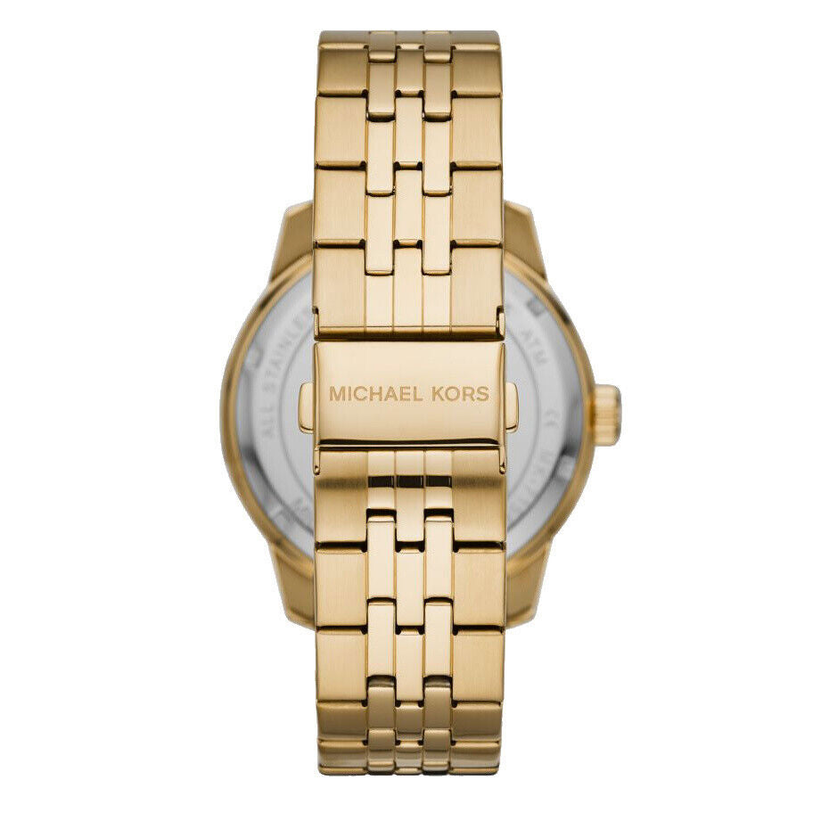 Buy Michael Kors Mens Multifunctional Gold Stainless Steel Black Dial 44mm Watch - Mk7154 in Pakistan