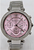 Buy Michael Kors Womens Quartz Parker Silver Stainless Steel Pink Dial 39mm Watch - Mk6105 in Pakistan