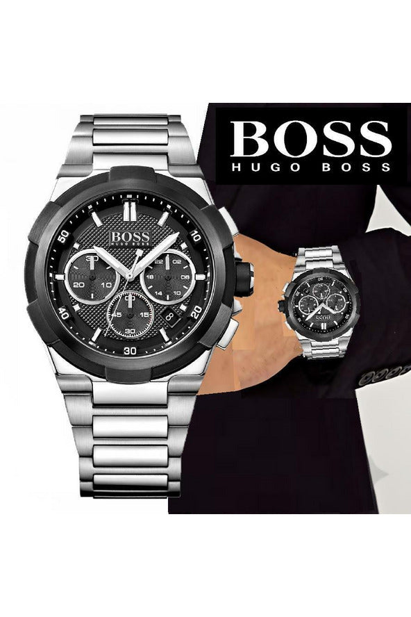 Buy Hugo Boss Quartz Stainless Steel Black Dial 46mm Watch for Men - 1513359 in Pakistan