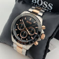 Buy Hugo Boss Mens Analog Hero Two Tone Stainless Steel Black Dial 45mm Watch - 1513757 in Pakistan