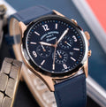 Buy Men's Chronograph Quartz Forrester Blue Leather Strap Blue Dial 46Mm Watch in Pakistan