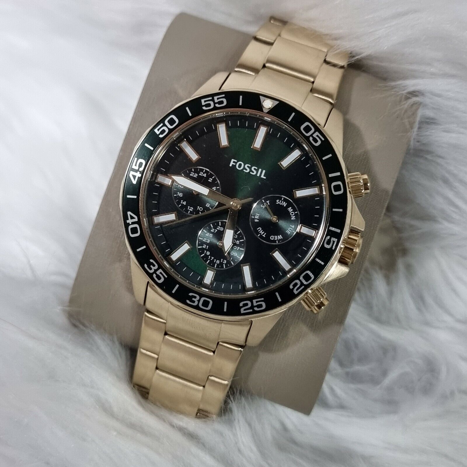 Buy Men's Chronograph Quartz Bannon Stainless Steel Green Dial 45Mm Watch in Pakistan