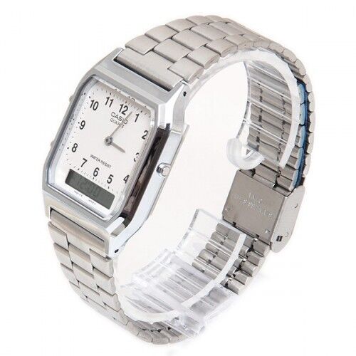 Buy Casio Analog Digital Stainless Steel White Dial Watch for Men - AQ-230A-7B in Pakistan