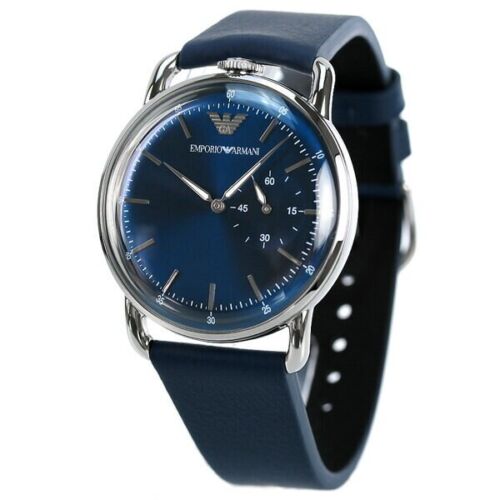 Buy Emporio Armani Men's Leather Strap Blue Dial 41mm Watch AR11335 in Pakistan