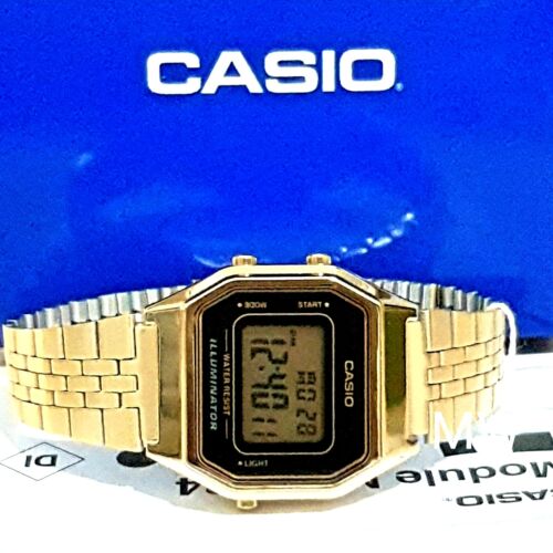 Buy Casio Ladies Mid-Size Gold Tone Digital Retro Watch - LA-680WGA-1D in Pakistan