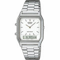 Buy Casio Vintage White Dial Silver Stainless Steel Watch for Men - AQ-230A-7D in Pakistan